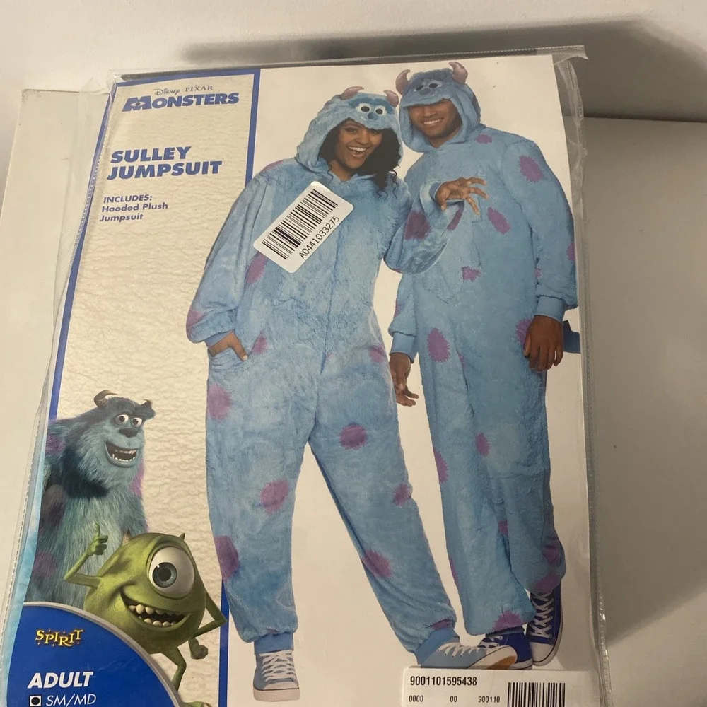 Adult Hooded Disney Monsters Inc Sulley Costume Size Small Spirit Halloween
